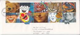 Great Britain FDC Scott #1313a Booklet Pane Of 10 Greetings Famous Smiles - 1991-2000 Dezimalausgaben