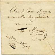 610/20 - Lettre Précurseur De Service 1824 Du Bourgmestre De CLUYSE Vers Le Bourgmestre De ASSENEDE - 1815-1830 (Période Hollandaise)