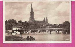 ULM AN DER DONAU   -     ** ANSICHT MÜNSTER Und BRÜCKE **    -   Verlag . Hans BOETTCHER  Von STUTTGART   N°.2149 - Ulm