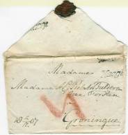 HAAGE Envelop Met Achteraan HAAGE Van 17 Feb 1807 Naar Groningue - ...-1852 Prephilately