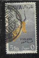 SOMALIA AFIS 1959 POSTA AEREA AIR MAIL FAUNA ANIMALI ANIMALS DAMALISCUS HUNTERI SOMALI 5 S USATO USED OBLITERE' - Somalië (AFIS)