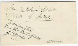 Vouwbrief HOORN(33 X 8 Mm) +/- 1809 Sito (zonder Inhoud-diende Als Envelop) - ...-1852 Prephilately