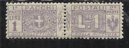 ITALY KINGDOM ITALIA REGNO PACCHI POSTALI 1914 - 1922  NODO DI SAVOIA LIRE 1  MNH - Postal Parcels