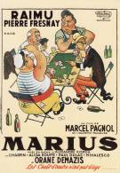 MARIUS FILM DE MARCEL PAGNOL MARSEILLE VIEUX PORT RAIMU DEMAZIS CHARPIN AFFICHE CINEMA ILLUSTRATEUR DUBOUT - Dubout