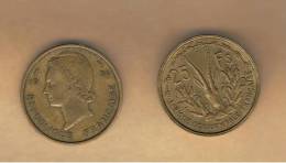 FRENCH WEST AFRICA -  25  Francs 1956  KM7 - Autres & Non Classés