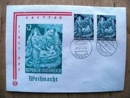 Cover Sent In Austria Osterreich 1963 Christmas Noel Navidad Cancels Kalwang Admont - Cartas & Documentos