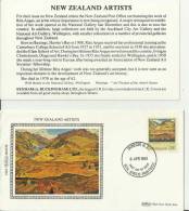 NEW ZEALAND 1983 – FDC NEW ZEALAND ARTISTS – RITA ANGUS PAINTING  (ON SILK)  W 1 ST OF 30 C POSTM DUNEDIN APR 6 RE1116 W - FDC