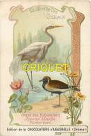 Chromo Aiguebelle, Le Monde Des Oiseaux, Aigrette Blanche, Pluvier Doré, Scan Recto Verso - Aiguebelle
