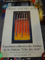 Affiche - Moreau - Exposition Collective Des Artistes De La Galerie "Cité Des Arts" Vence (format 64 Cm X 45 Cm) - Autres & Non Classés