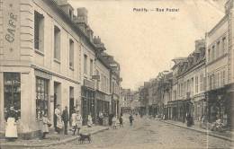 PAVILLY : Rue Postel - RARE VARIANTE - Coin Sup Droit Plissé - Cachet De La Poste 1908 - Pavilly