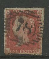 GB 1841 QV 1d Penny Red IMPERF Used Stamp ( S & K ) PMK 78( K537 ) - Usati