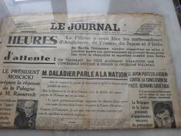 Le Journal  Edition De 5 H  Samedi  26  Aout 1939 - Francés