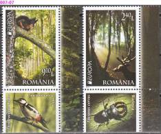 ROMANIA, 2011, Europa 2011 - FORESTS; Europa-CEPT, Set Of 2 + Tabs, Sc/Mi 5261-62 / 6522-23 - 2011