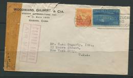 Cuba 1944 Cover Habana-USA Censored - Briefe U. Dokumente