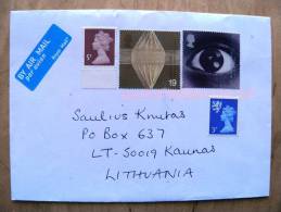 Cover Sent From UK To Lithuania, 2012 Eye Millennium Year Of The Artist - Storia Postale
