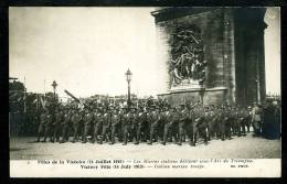 CARTE PHOTO - Les Marins Italiens... - Fêtes De La Victoire 14 Juillet 1919 - War 1914-18