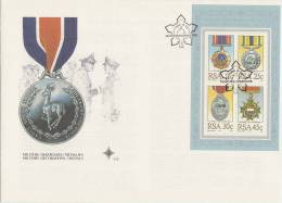 South Africa-1984 Military Medals Souvenir Sheet  FDC - FDC