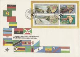 South Africa-1990 Co-Operation In South Africa MS FDC - FDC