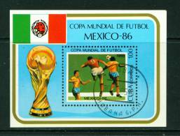 CUBA - 1985 Football World Cup Miniature Sheet Used - Blocks & Kleinbögen