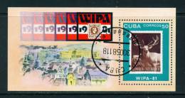 CUBA - 1981 Stamp Exhibition Miniature Sheet Used (light Corner Bends Top Left) - Blocks & Sheetlets