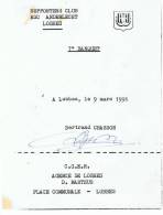 RSC ANDERLECHT - AUTOGRAPHE AUTHENTIQUE BERTRAND CRASSON 1991 - Autógrafos