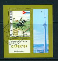 CUBA - 1987 Stamp Exhibition Miniature Sheet Used - Hojas Y Bloques