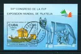 CUBA - 1985 Stamp Exhibition Miniature Sheet Used - Hojas Y Bloques