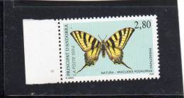 Andorre Français:1994 (faune :papillon) N° 451**,452** - Unused Stamps