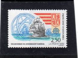 Andorre Français:1992 (europa)N° 416**,417** - Ungebraucht