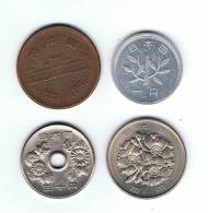 JAPON - JAPAN - Lote 4 Monedas Diferentes - Japón