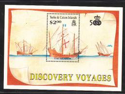 Turks & Caicos 1991 Columbus Discovery Of America S/S MNH - Christopher Columbus
