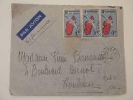 AFFRANCHISSEMENT POSTE AERIENNE DE MAJUNGA 1937 SUR LETTRE PAR AVION => FRANCE    BELLO COVER - Cartas & Documentos