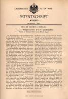 Original Patentschrift - A. Boehm In Breslau , 1894 , Flugmaschine , Luftschiff , Segelflug , Segler , Flugzeug !!! - Aviación