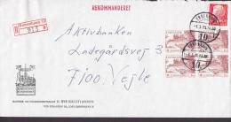 Denmark BANKIER- Og VEKSELERER FIRMAET O. RYE KRISTIANSEN Registered KØBENHAVN 1979 Cover CEPT 4-Block Cz. Slania) - Cartas & Documentos