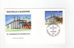 FDC Nouvelle Calédonie - Poste Aérienne - 35éme Conférence Du Pacifique Sud - Obl Du 25/10/95 (1er Jour) - Oblitérés