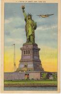 Statue Of Liberty, New York City Harbor, C1930s Vintage Linen Postcard - Estatua De La Libertad