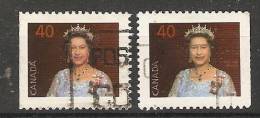 Canada  1990  Definitives; Queen Elizabeth II  (o) Portrait - Single Stamps