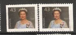 Canada  1992  Definitives; Queen Elizabeth II  (o) Portrait - Timbres Seuls