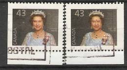 Canada  1992  Definitives; Queen Elizabeth II  (o) Portrait - Single Stamps