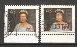 Canada  1992  Definitives; Queen Elizabeth II  (o) Portrait - Timbres Seuls