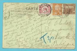 Kaart Vanuit TUNISE Getaxeerd Met TX 35 Met Stempel KNOCKE - Lettres & Documents