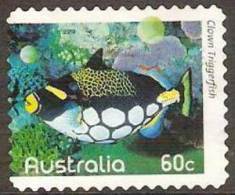 AUSTRALIA - DIECUT - USED 2010 60c Fishes Of The Reef - Clown Triggerfish - Perf 11¼ X 11¼ - Oblitérés