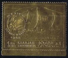 1968  Jeux Olympiques De Mexico  Voile  Timbre Or  Michel  A526A * - Sharjah