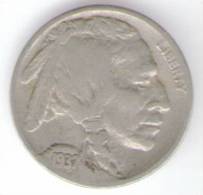 U.S.A. - STATI UNITI D' AMERICA - FIVE CENTS ( 1937 ) BUFFALO - 1913-1938: Buffalo