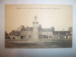 2mvr -  CPA - DROUE - La Place Côté Sud Et Monument Aux Morts De 1914-1918 - [41] - Loir Et Cher - Droue