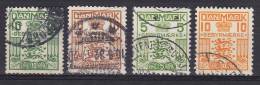 Denmark 1926/34 Mi. 15-18 Verrechnungsmarken Gebyr Wappen Und Krone Complete Set !! - Port Dû (Taxe)