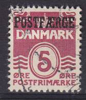 Denmark Postfærge 1942 Mi. 25 I    5 Øre Wellenlinien Waves Overprinted POSTFÆRGE Type I - Paketmarken