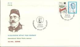 Turkey; Special Postmark 1984 International Mithat Pacha Seminar - FDC