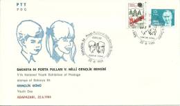 Turkey; Special Postmark 1984 5th National Stamp Exhibition Of Juniors "Youth Day" - FDC