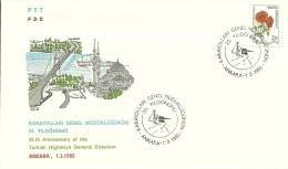 Turkey; Special Postmark 1985 35th Anniv. Of General Direction Of Turkish Highways - FDC